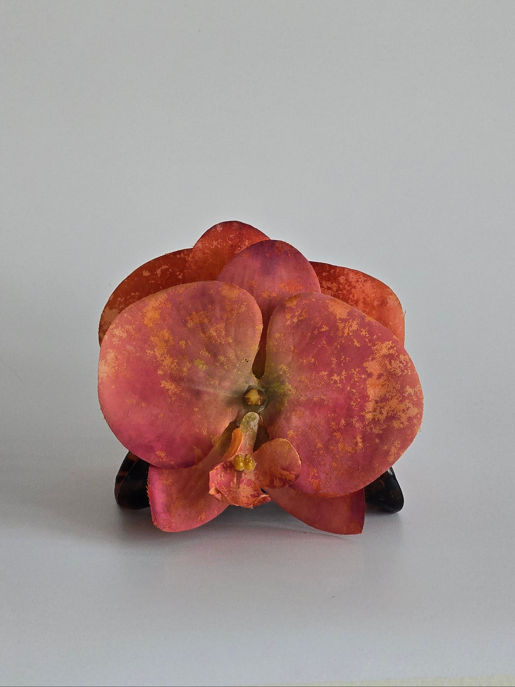 Burnt Orange Orchid Clip