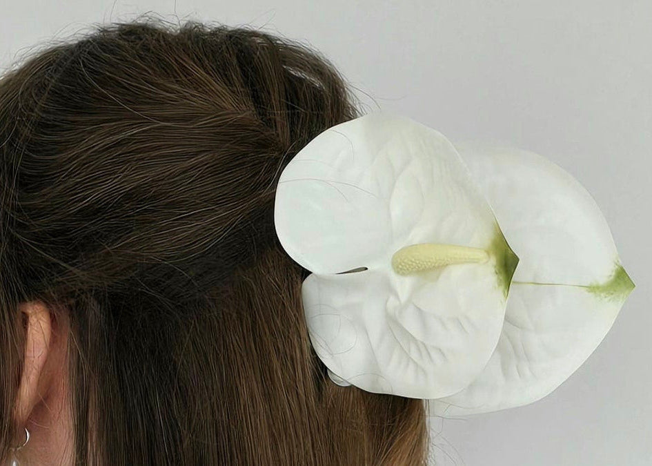 Ivory Anthurium Clip